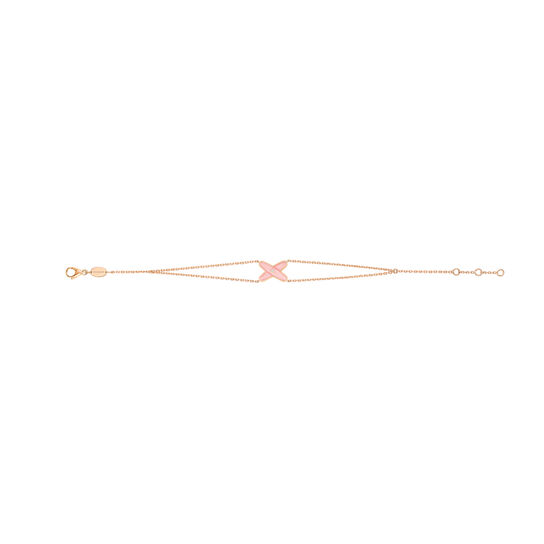 Jeux de Liens Rose Gold Pink Opal Diamond Bracelet image number 1