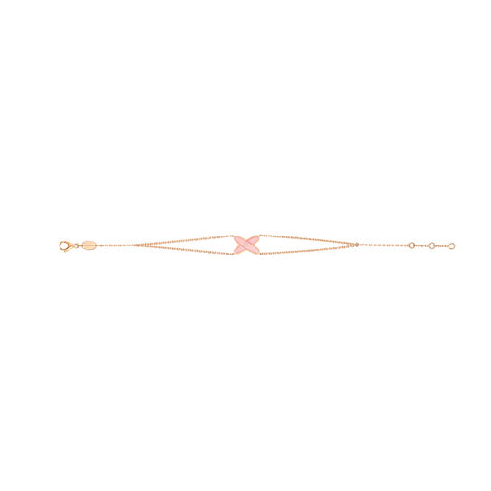 Bracelet Jeux de Liens en or rose et opale rose image number 1