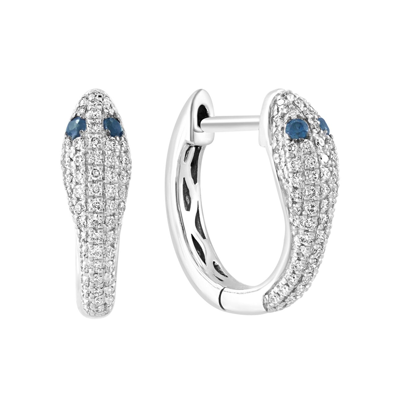 Maison Birks Salon Diamond And Sapphire Snake Earrings EH04345SB Side image number 0