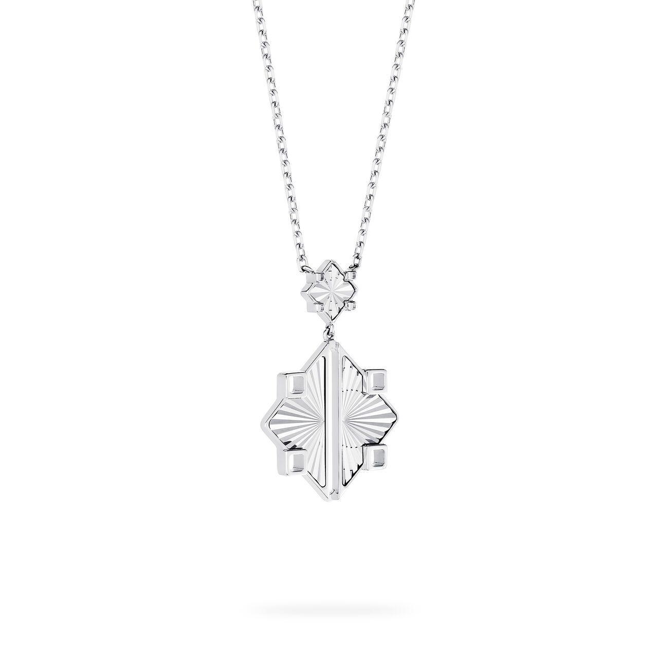 Birks Muse Guilloché Sterling Silver Drop Pendant, Extra Large 450018473660 image number 2