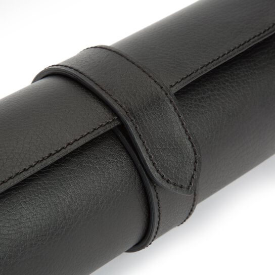 WOLF Blake Black/Grey 3 Piece Watch Roll Details image number 6
