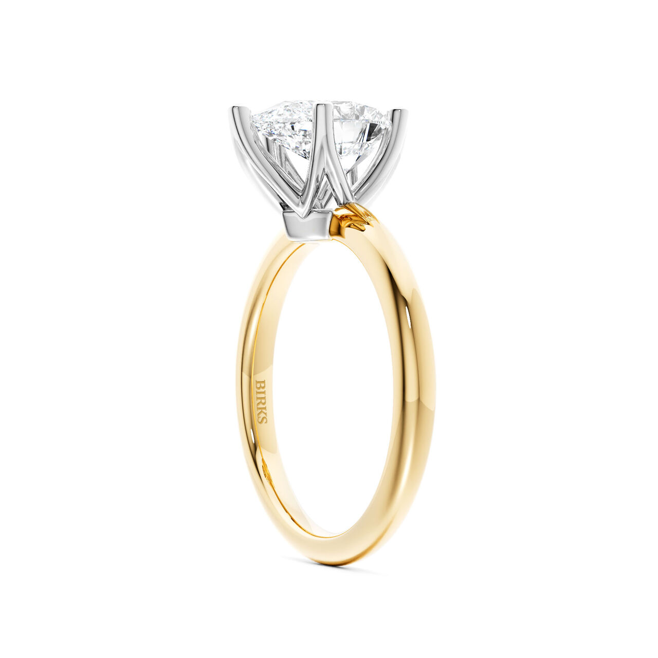 Birks North Star Pear-Cut Solitaire Diamond Engagement Ring in Yellow Gold image number 1