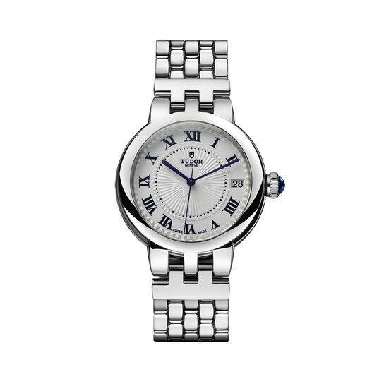 maison birks tudor clair de rose 34 mm steel case steel bracelet opaline dial m35800 0001 image number 0