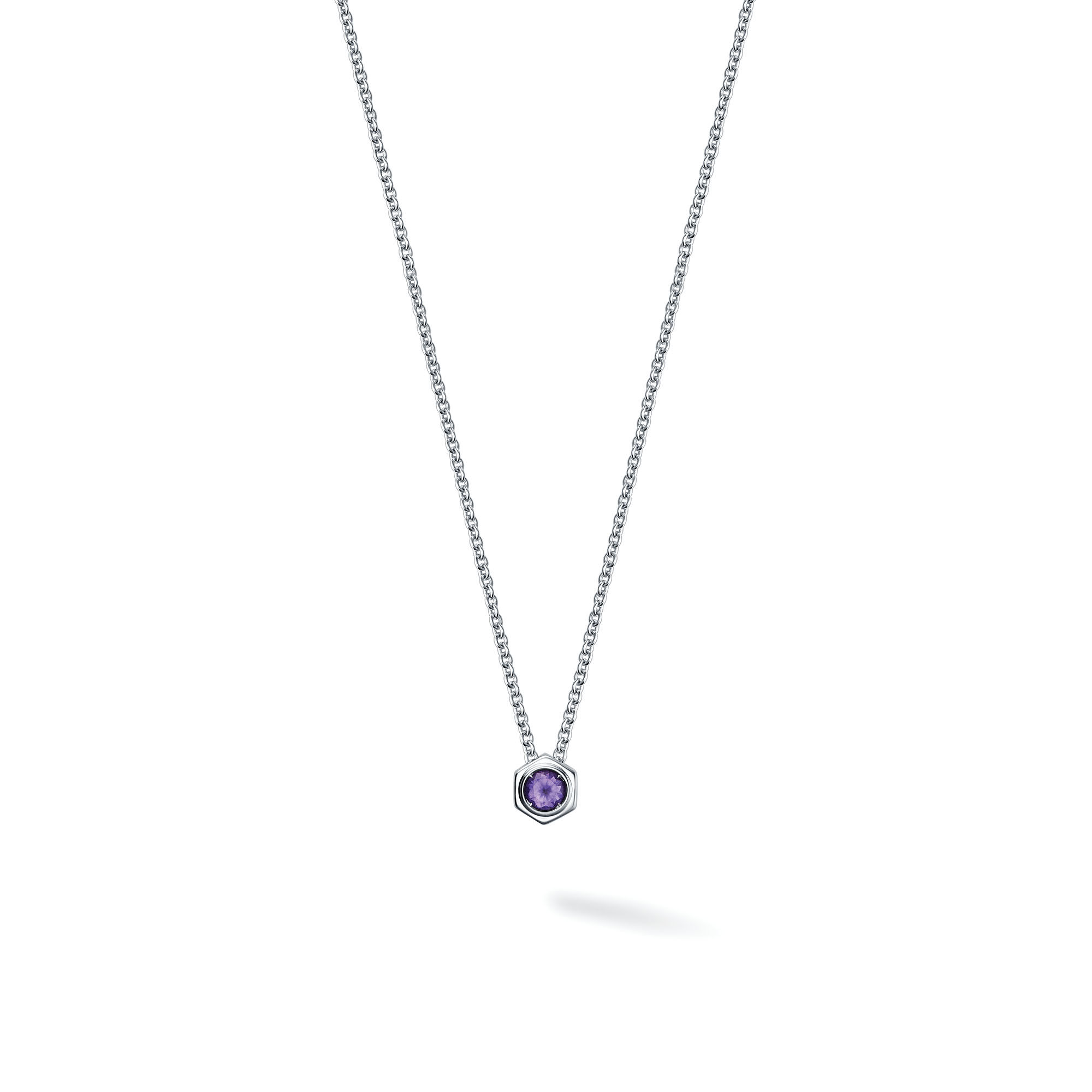 Amethyst and Silver Necklace Birks Bee Chic