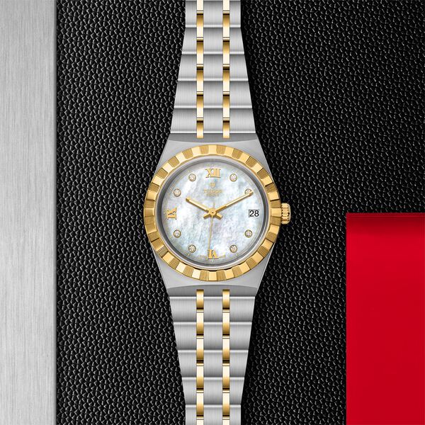 TUDOR Royal Automatic 34 mm Yellow Gold, Stainless Steel and Diamond