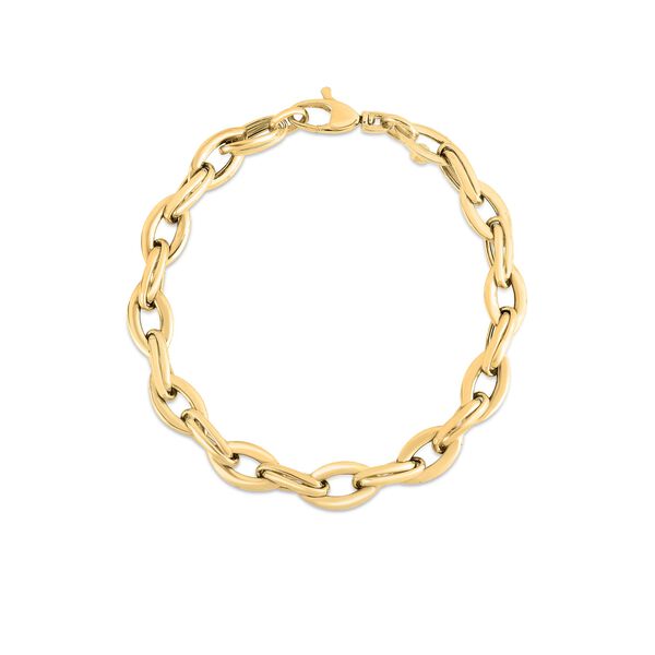 Bracelet chaîne à maillons en amandes Classic Gold en or jaune