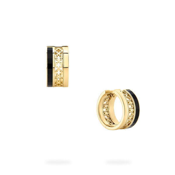 Boucles d'oreilles huggie en onyx