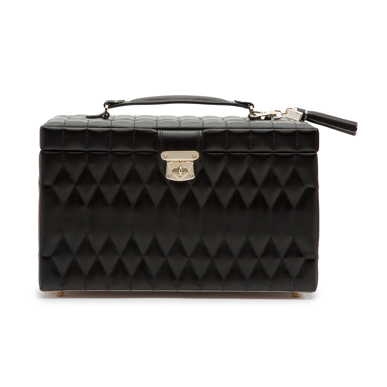 Caroline Black Large Jewelry Case Wolf 1834 Luxury Accessories