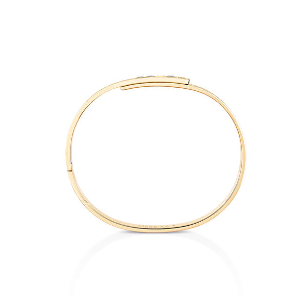 Move Noa Ciselé Yellow Gold and Diamond Bangle