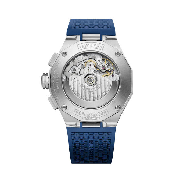 Riviera 43 mm chronographe automatique en acier inoxydable