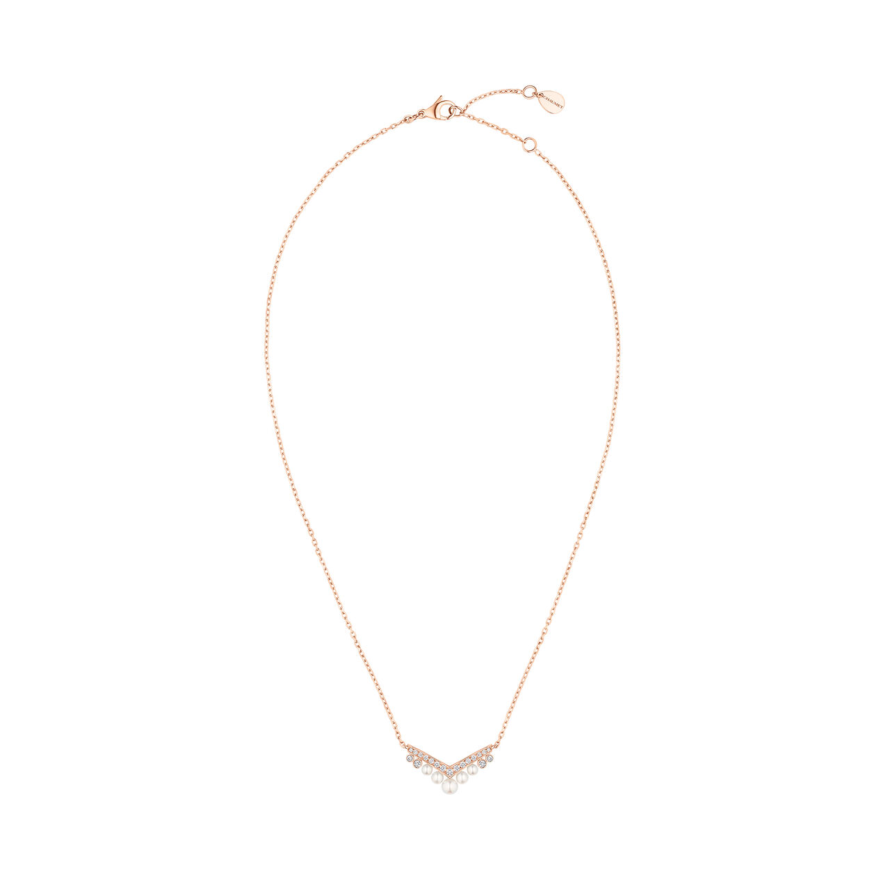 Chaumet Josephine Aigrette Rose Gold, Pearl and Diamond Pendant image number 1