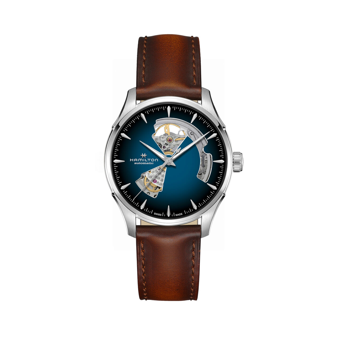 Hamilton Jazzmaster Open Heart 40 mm automatique en acier inoxydable image number 0