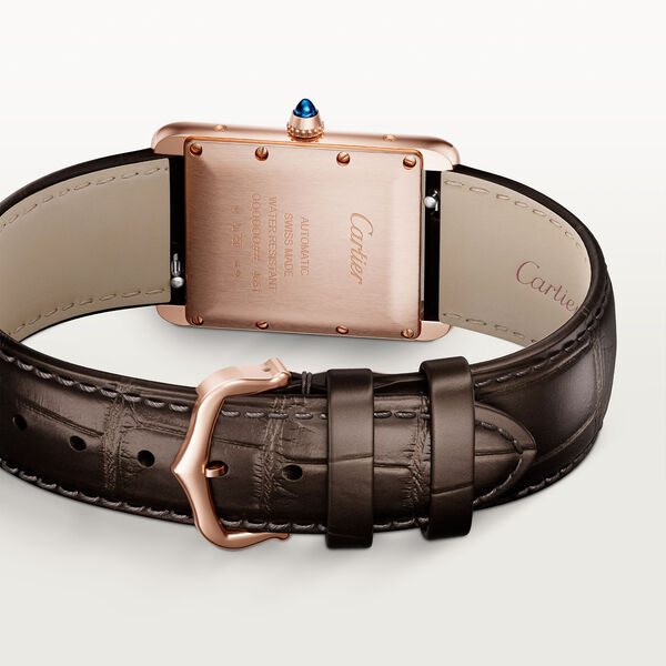 Tank Louis Cartier 38 X 28 mm automatique en or rose, grand mod&egrave;le