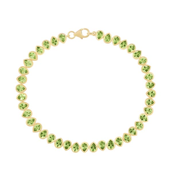 Pear Shape Peridot Tennis Bracelet