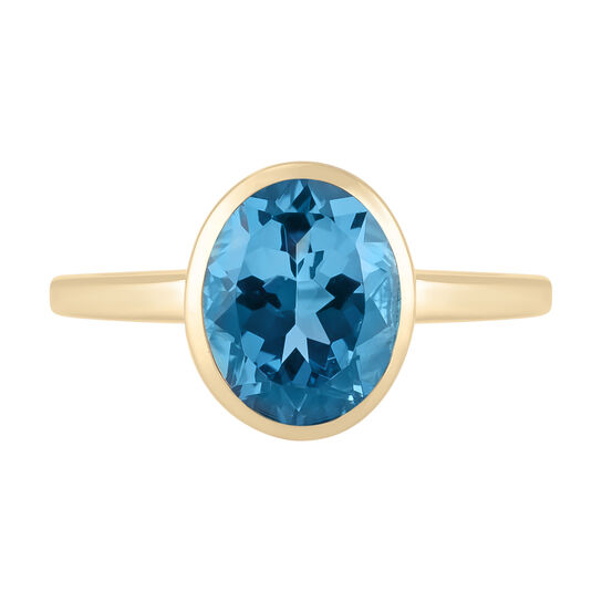 Bezel Set Oval Topaz Ring image number 0