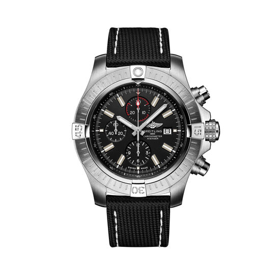 maison birks breitling super avenger chronograph 48 steel black folding clasp a13375101b1x2 image number 0