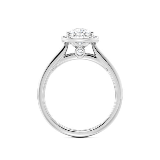 Birks 1879 Pear-Cut Diamond Engagement Ring with Halo in White Gold image number 2