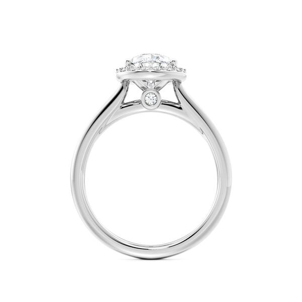 Pear-Cut Diamond Engagement Ring with Halo in White Gold