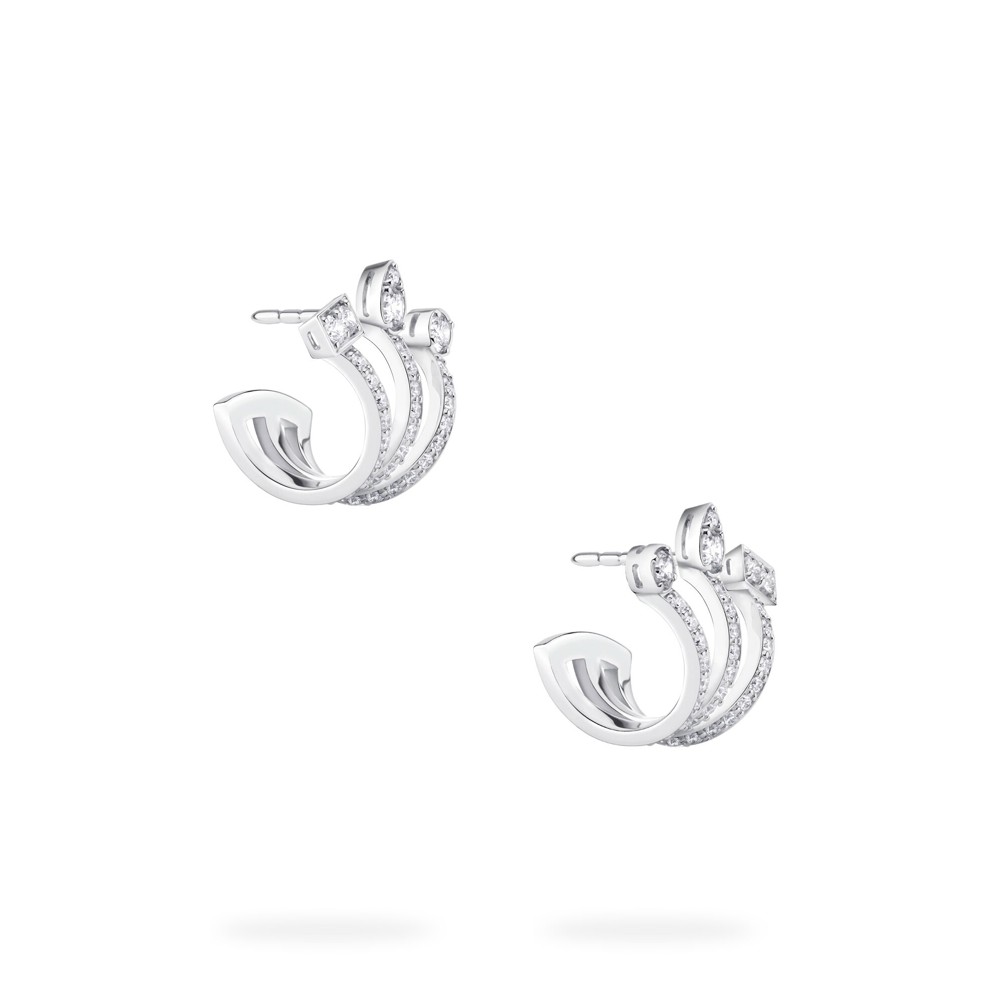 Black diamond hoop earrings white gold top