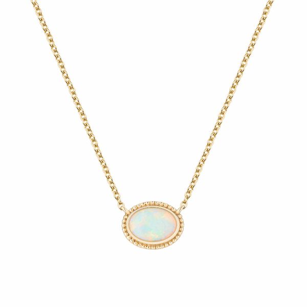Pendentif or jaune et opale