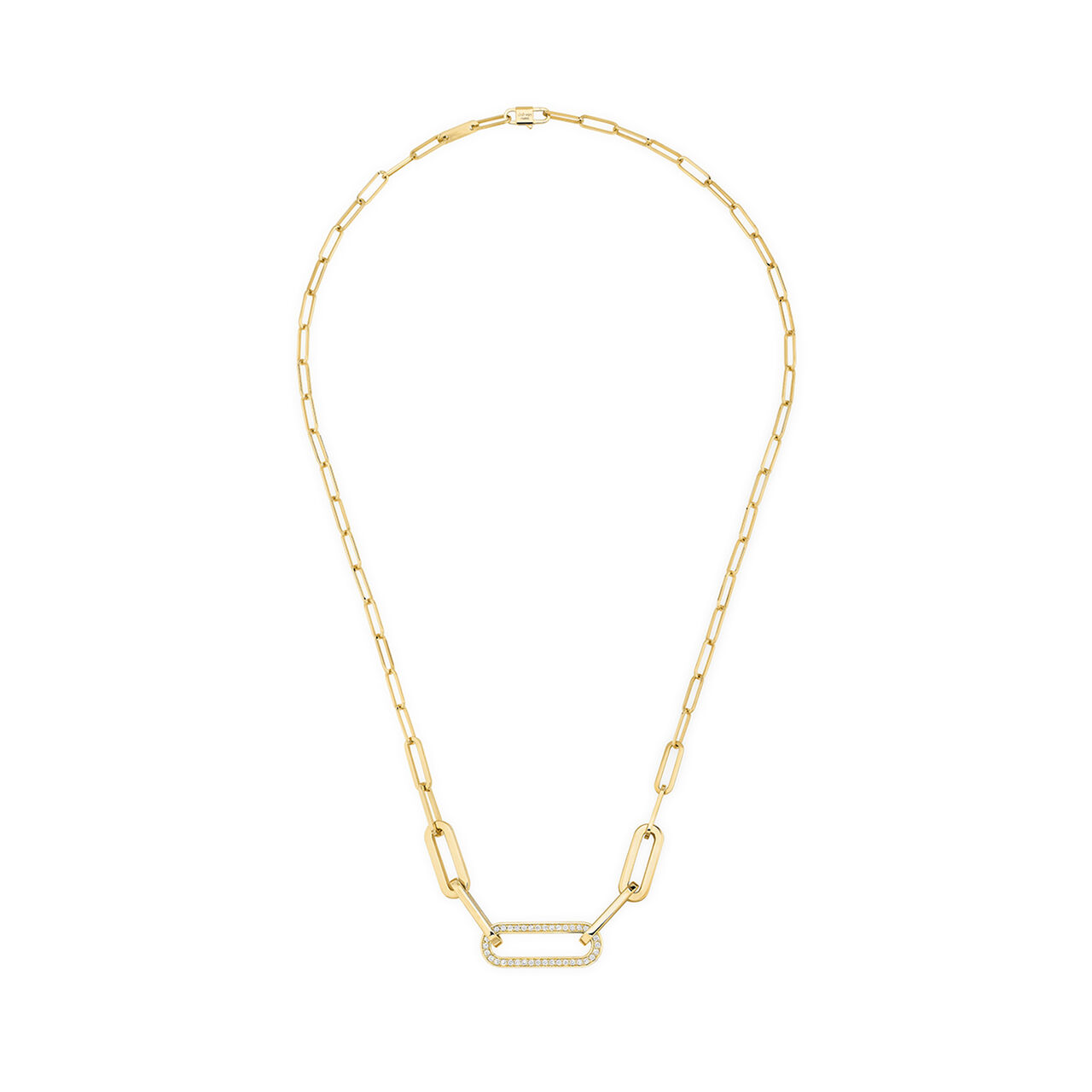 dinh van Maillon Yellow Gold and Diamond Pavé Link Chain 660321 image number 0