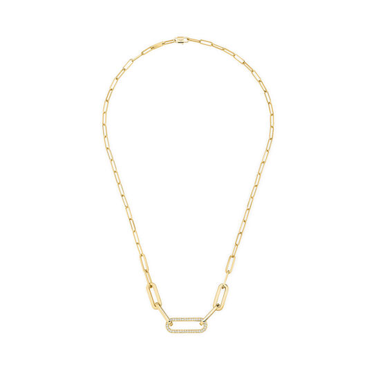 dinh van Maillon Yellow Gold and Diamond Pavé Link Chain 660321 image number 0