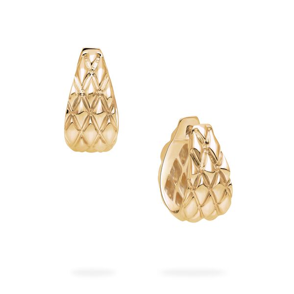 Boucles d'oreilles serpent en or jaune, 20 mm