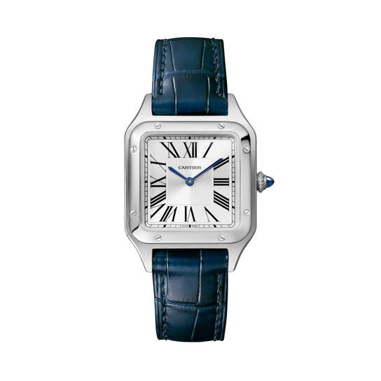 maison birks cartier santos dumont watch small model steel leather wssa0023 image number 0