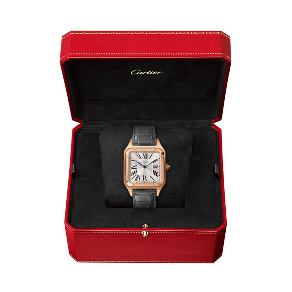 Santos-Dumont Large Quartz 43 x 31 mm Rose Gold