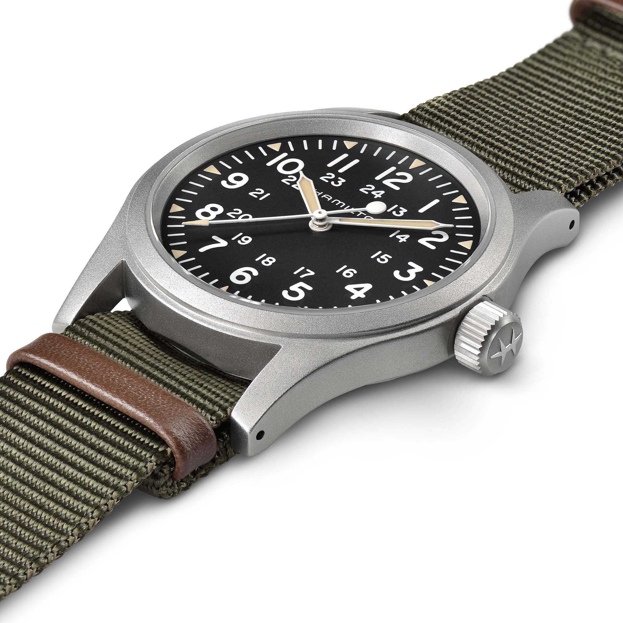 Khaki Field Manual 38 mm Stainless Steel