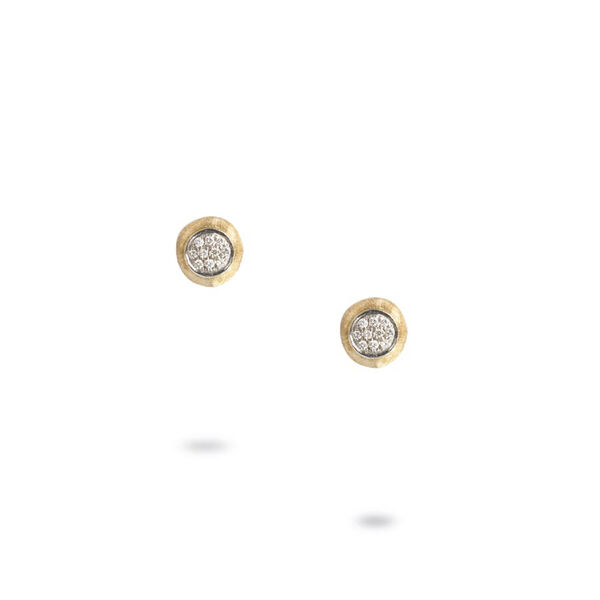 Delicati Yellow & White Gold Diamond Stud Earrings