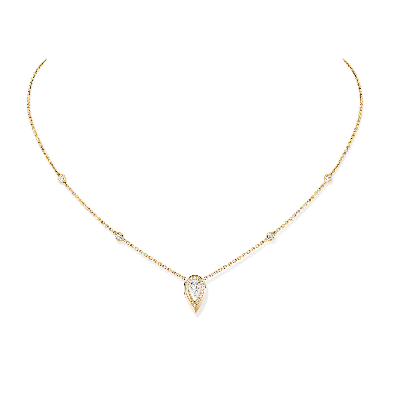 Fiery Yellow Gold and Diamond Pendant .10ct image number 0