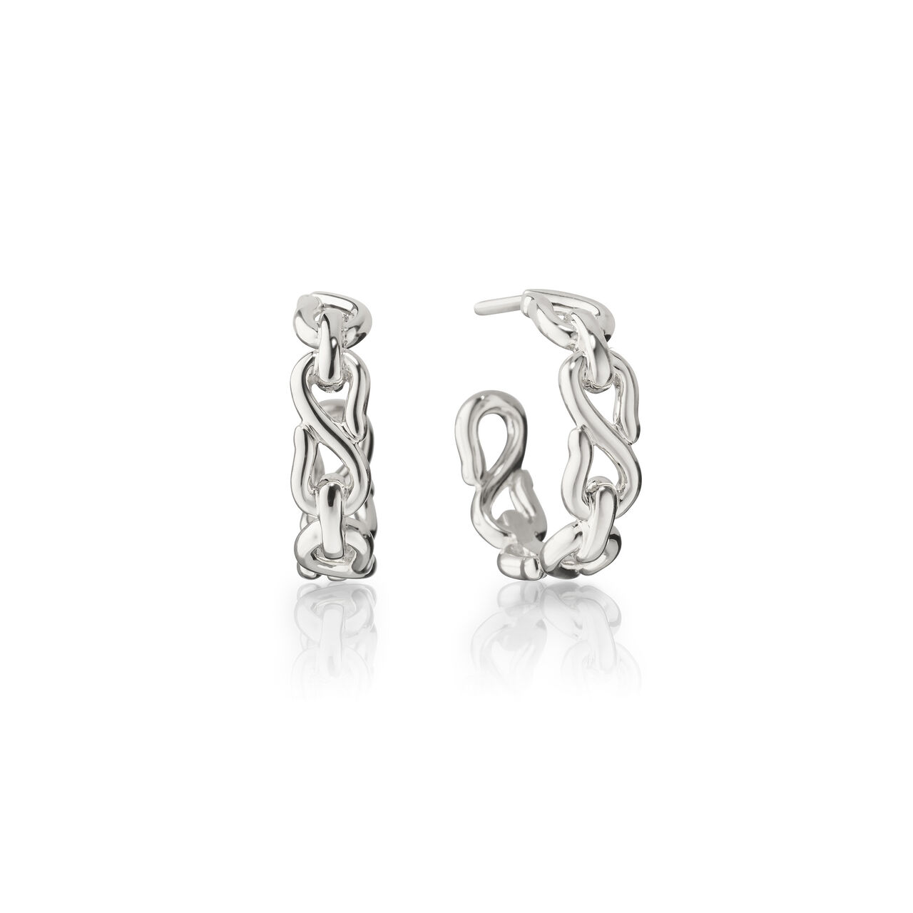 Monica Rich Kosann Infinite & Boundless Infinity Silver Hoop Earrings - Front image number 2