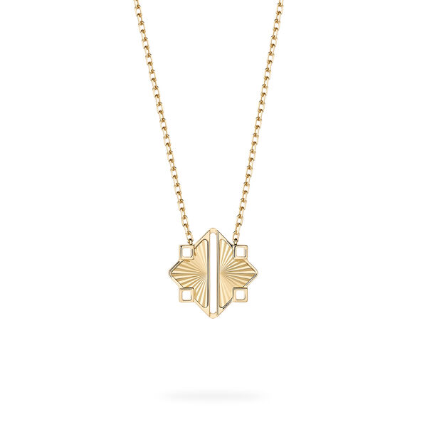 Pendentif en or jaune guilloché, moyen