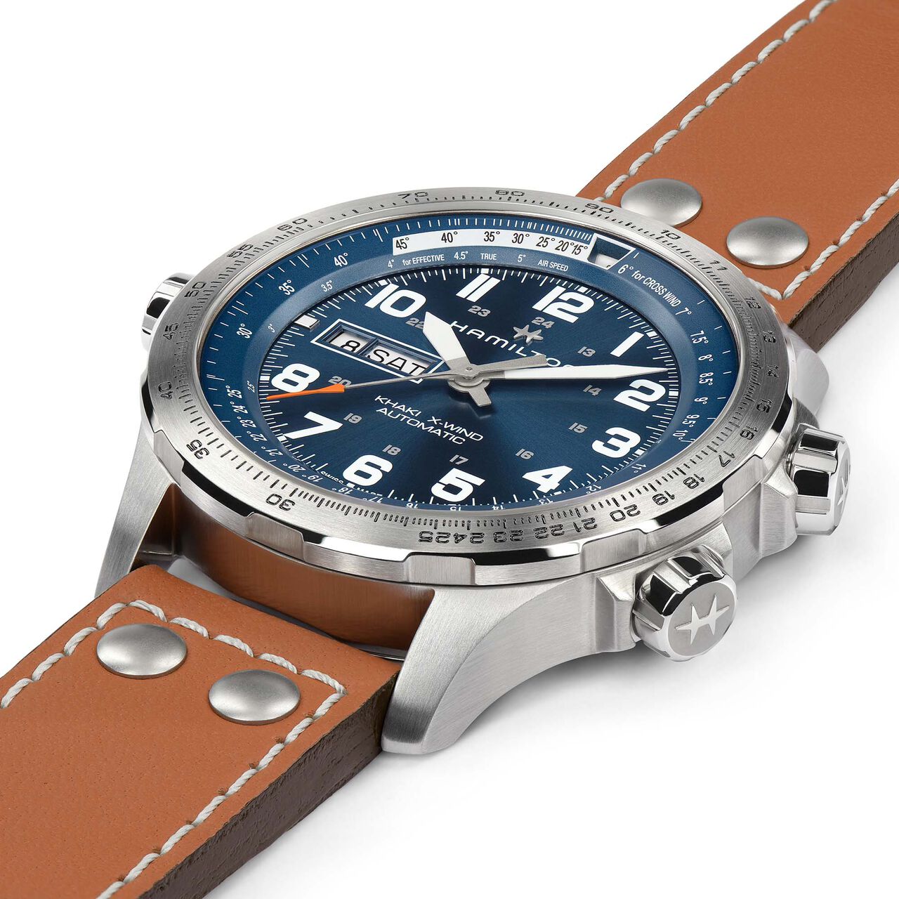 Hamilton Khaki Aviation X-Wind 45 mm automatique en acier inoxydable image number 2