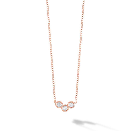 bijoux birks iconic rose gold and diamond splash pendant image number 0
