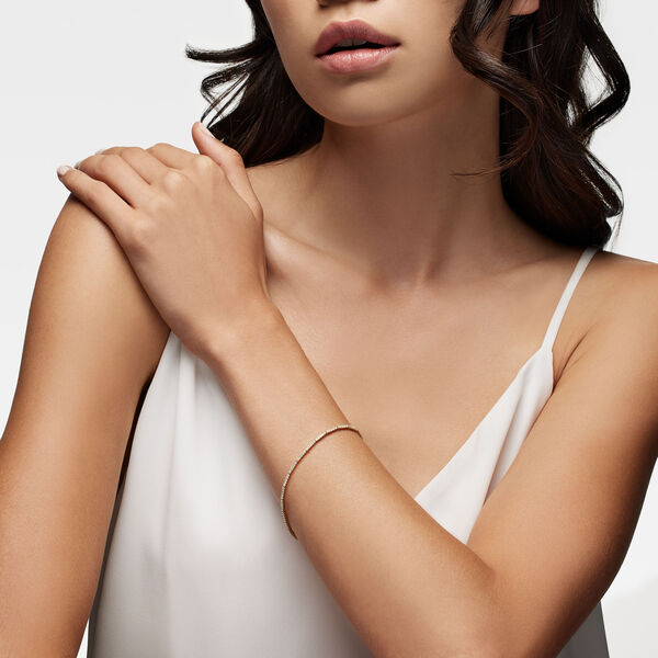 Bracelet en or jaune avec diamants