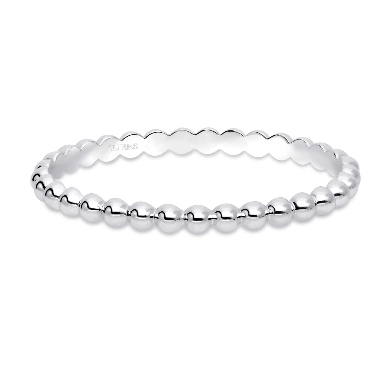 Silver Beaded Bangle,Large image number 0