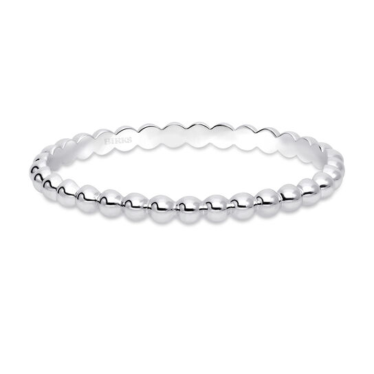 Silver Beaded Bangle,Large image number 0