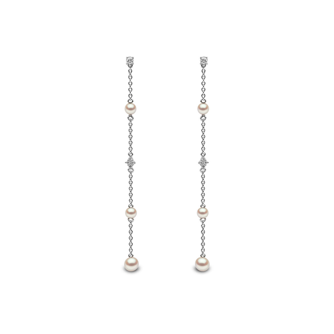 yoko london trend white gold pearl drop earrings qye2045 7f front image number 0