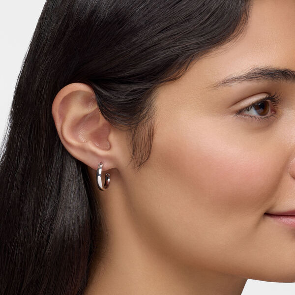 Sterling Silver Muse Hoop Earrings, 18 mm