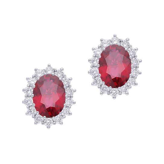 maison birks ruby oval diamond earrrings sg09201e ru front image number 0