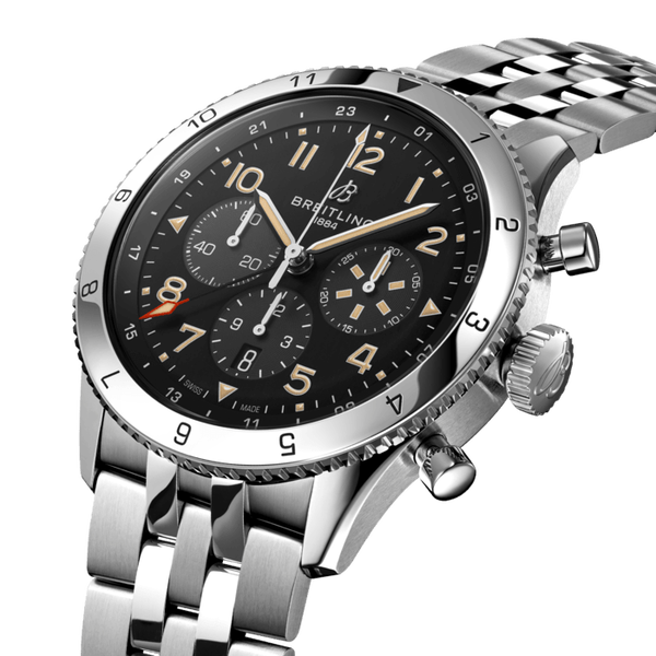 Super AVI P-51 Mustang B04 Automatic Chronograph GMT 46 mm Stainless Steel