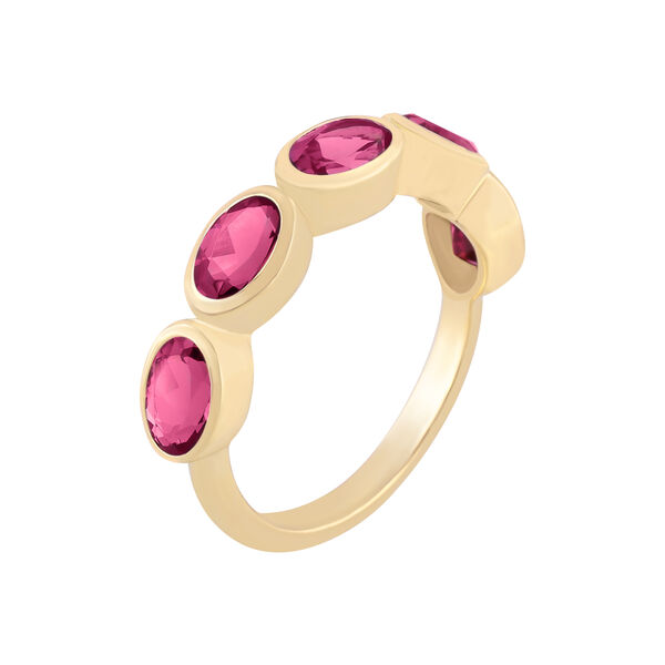 Oval Shape Pink Tourmaline Ring
