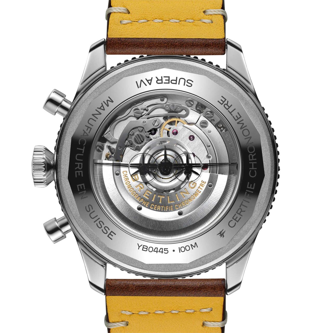 breitling super avi b04 gmt 46 mosquito steel yb04451a1b1x1 back image number 1