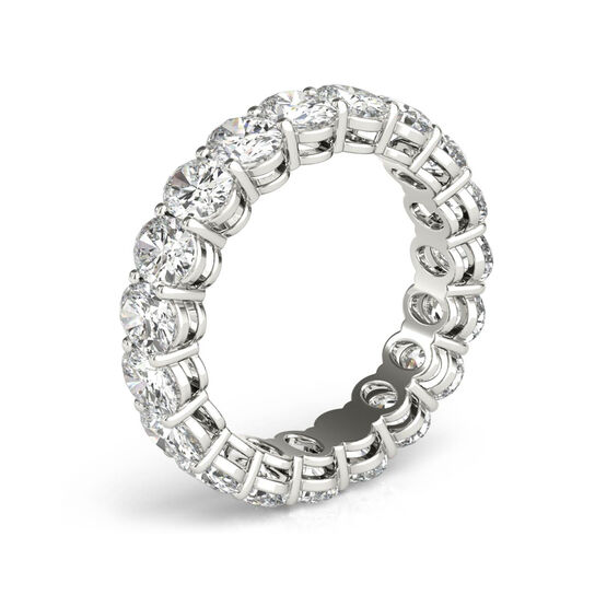 3.90 ct Oval Cut Diamond Eternity Wedding Band-6.5 image number 4