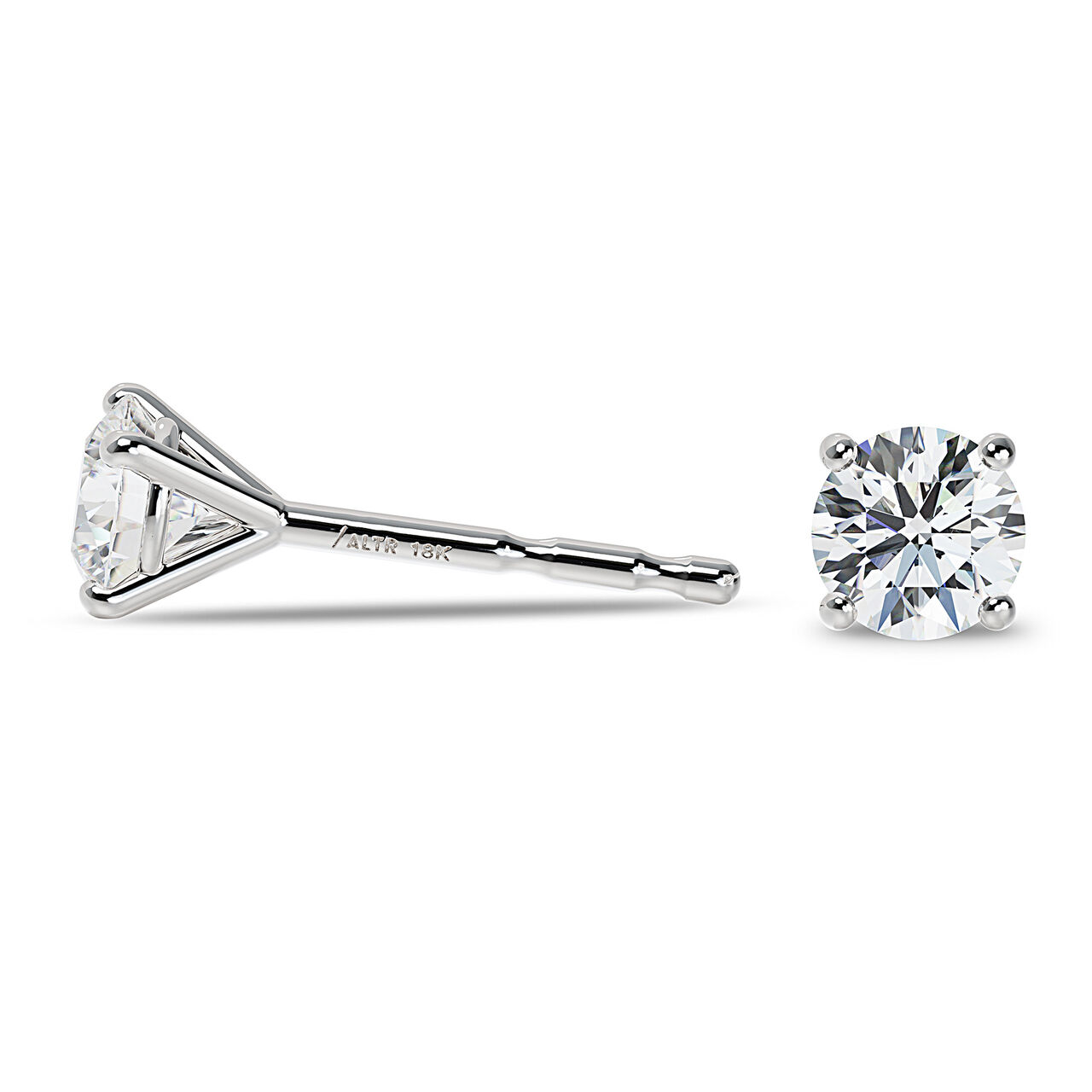 altr-lab-grown-diamond-4-prong-martini-round-diamond-stud-earrings-zse03-175id-d-side image number 1