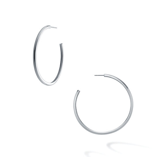 Birks Essentiels Boucles d'oreilles anneaux en argent sterling 50 mm image number 0