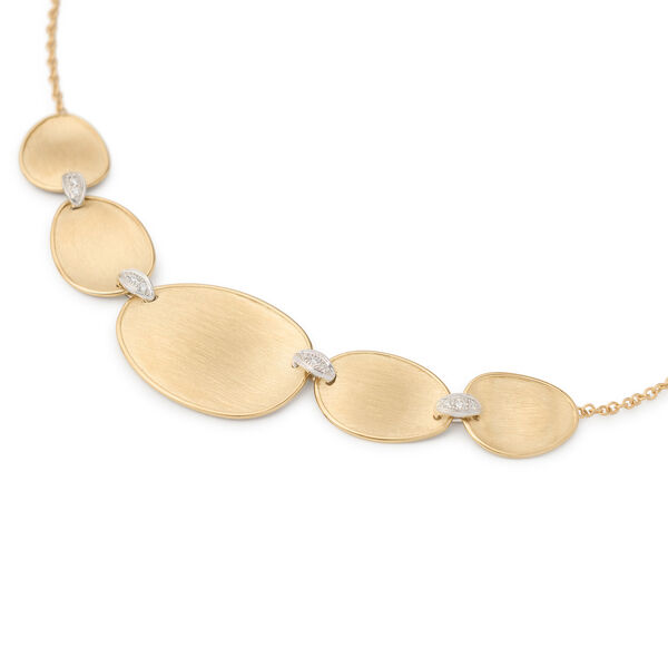 Collier Lunaria en or jaune avec diamants