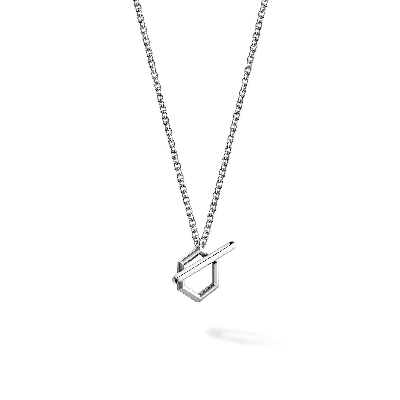 Silver Toggle Necklace image number 1